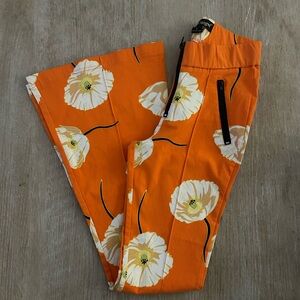 Orange Floral Bell Bottoms